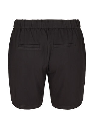 Ensfarvede shorts med lommer, Black, Packshot image number 1