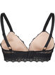 Bralette bh med blonder og blød vattering, Sort, Packshot image number 1