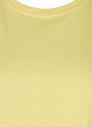 Bomulds t-shirt med 2/4 ærmer, Pale Banana, Packshot image number 2