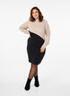 Colorblock kjole med høj hals, Black w. P.Cashmere, Model image number 0