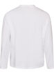 Basis t-shirt med lange &aelig;rmer, Hvid, Packshot image number 1