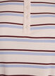 Rib T-shirt med striber og knapdetalje, Lilla, Packshot image number 2
