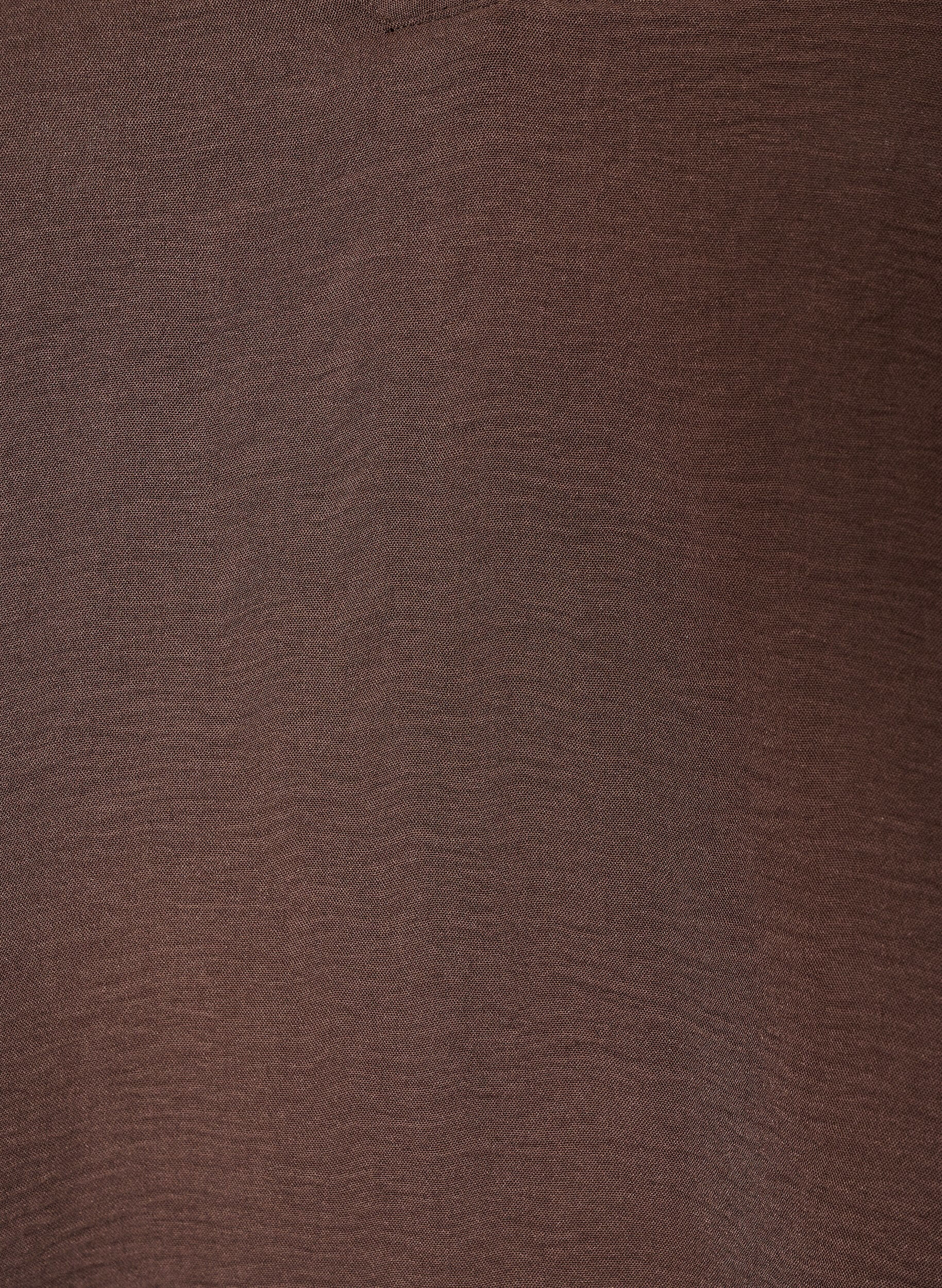 ZizziBluse med 3/4 &aelig;rmer, Brun, Packshot image number 2