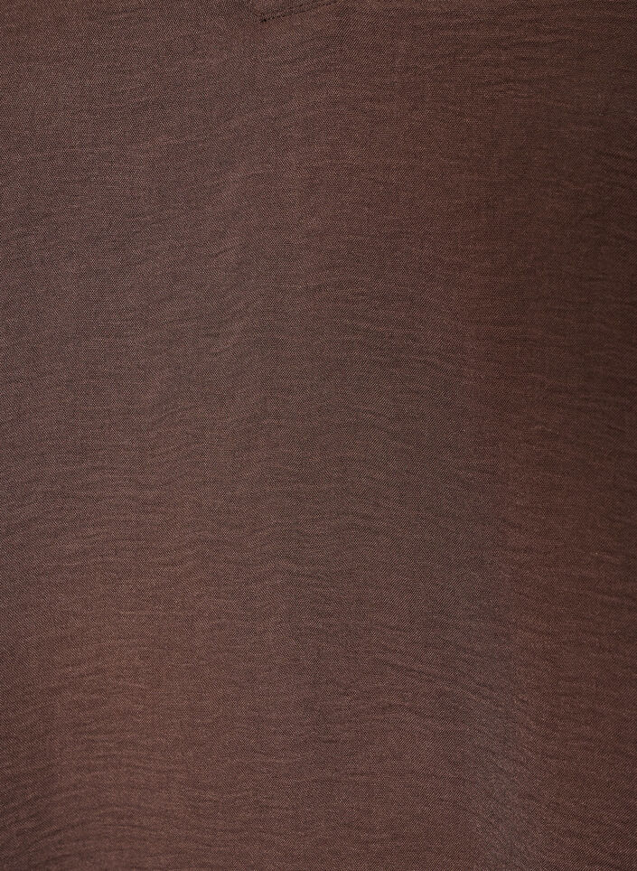 Bluse med 3/4 &aelig;rmer, Brun, Packshot image number 2