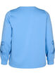 Sweatbluse med broderede udskæringer, Della Robbia Blue, Packshot image number 1