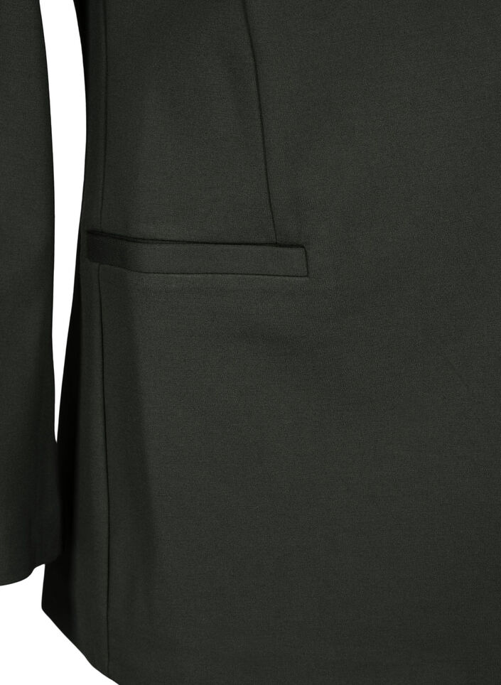 Enkel blazer med knaplukning, Gr&oslash;n, Packshot image number 3