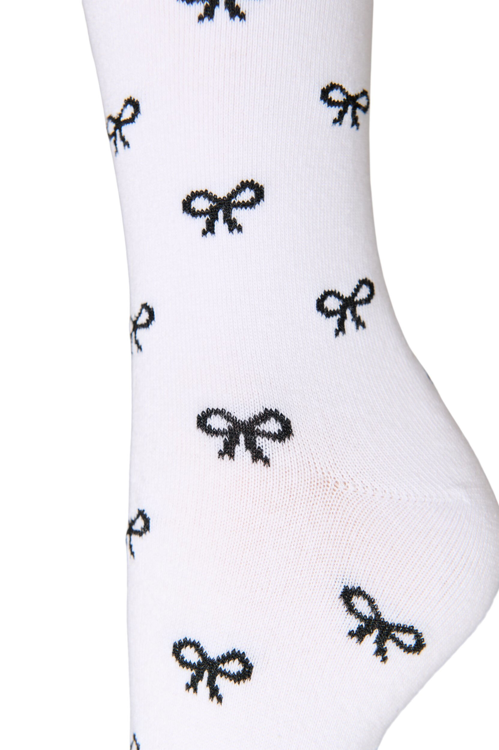 ZizziBomuldsstr&oslash;mper med motiver, Hvid, Packshot image number 2