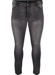Viona jeans med regulær talje, Dark Grey Denim