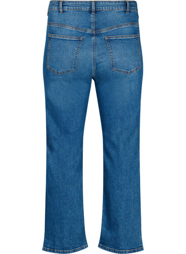 Højtaljede Gemma jeans med regular fit, Blue denim, Packshot image number 1