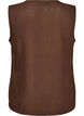 &AElig;rmel&oslash;s vest med V-udsk&aelig;ring og knapper, Brun, Packshot image number 1