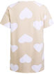 Lang nat t-shirt i modalmix med hjerter, Beige, Packshot image number 1