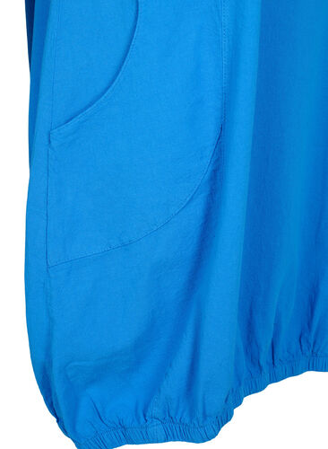 Kortærmet kjole i bomuld, French Blue, Packshot image number 3
