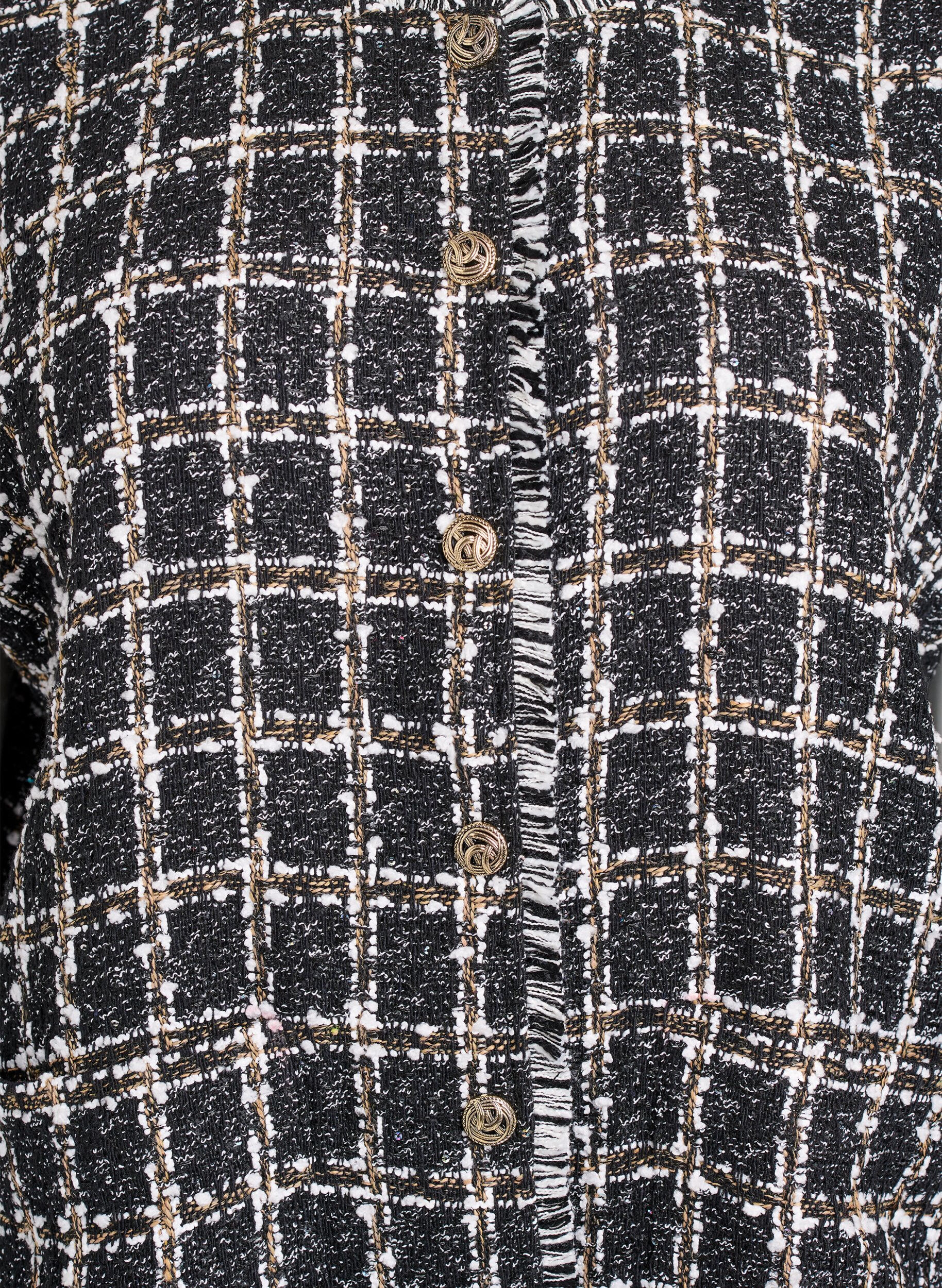 ZizziTernet vest med dekorative knapper, Sort, Packshot image number 2