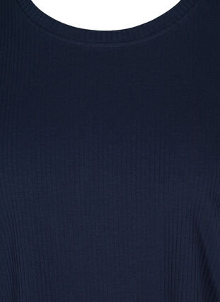 Kortærmet t-shirt i ribkvalitet, Navy Blazer, Packshot image number 2