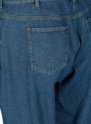 Slouchy fit Saga jeans i bomuld, Blue denim, Packshot image number 3