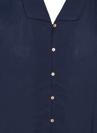 Viskose skjorte med 3/4 ærmer, Navy Blazer, Packshot image number 2