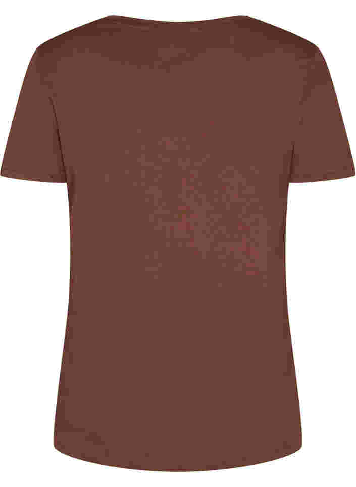 Bomulds t-shirt med korte ærmer, Chestnut Change, Packshot image number 1
