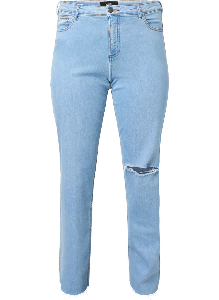 CARMAYA- Højtaljede flared jeans med push-up