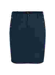Tætsiddende nederdel med knapdetaljer, Navy