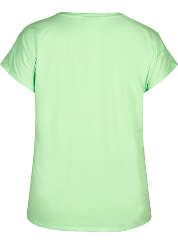 Ensfarvet trænings t-shirt, Paradise Green, Packshot image number 1