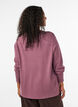 Strikbluse med rund hals, Lyser&oslash;d, Model image number 2