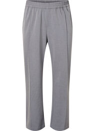 Gråmelerede bukser med elastik i taljen, Medium Grey Melange