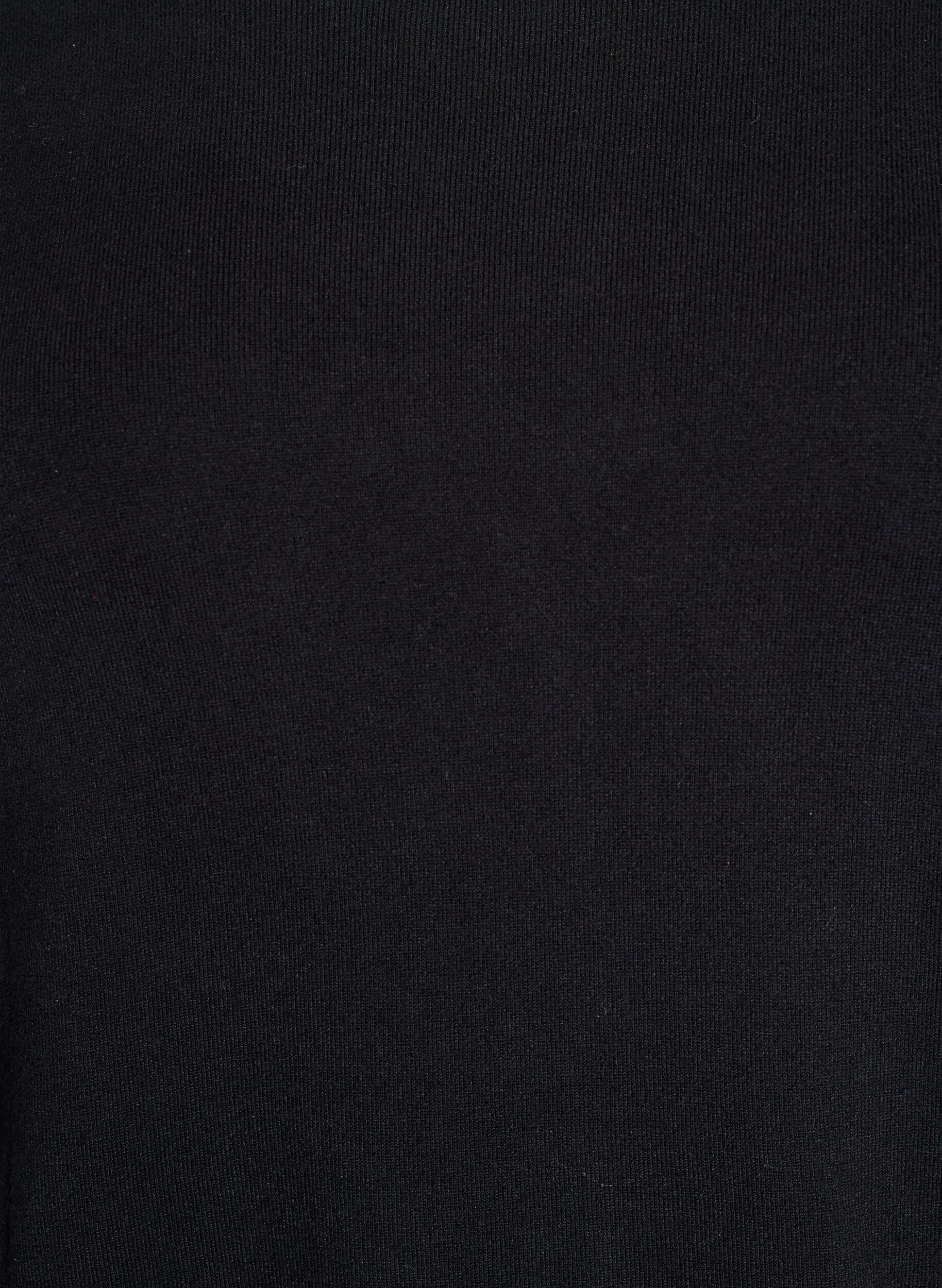 Zizzi Kort&aelig;rmet strikbluse i viskose, Sort, Packshot image number 2