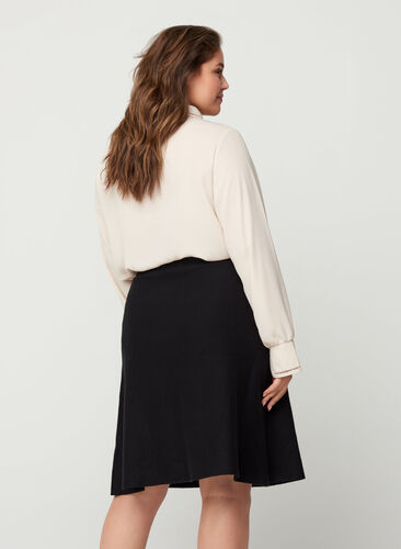 Kort nederdel med a-form , Black, Model image number 1