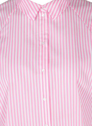 Stribet skjorte i bomuld, White/ Pink Stripe, Packshot image number 2