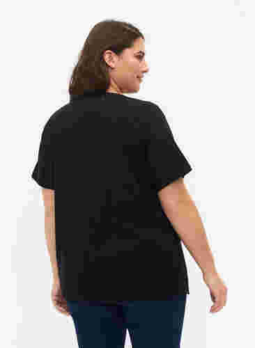 FLASH - 2-pak t-shirts med rund hals, Black/Black, Model image number 1