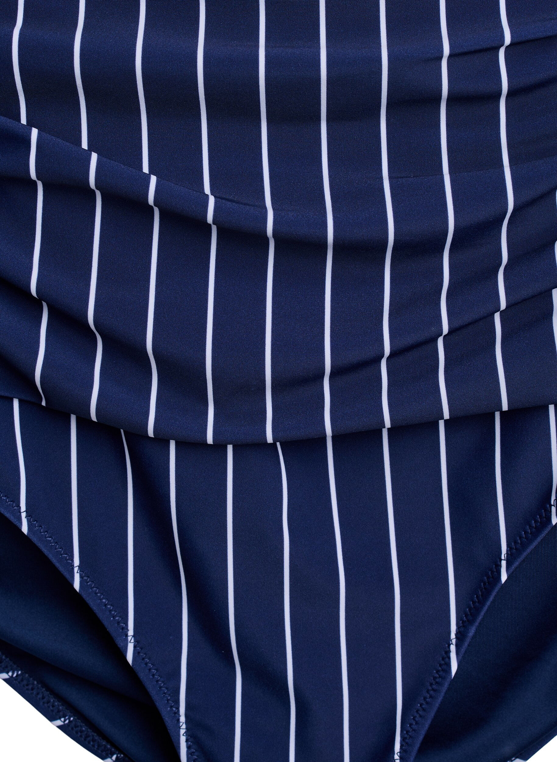 Zizzi Bikini trusse med print og h&oslash;j talje, Bl&aring;, Packshot image number 2