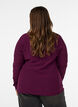 Bluse med struktur og b&oslash;lgede kanter, Lilla, Model image number 2