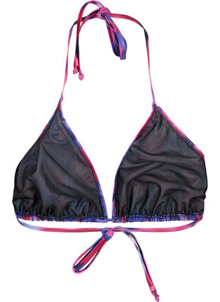 Trekants bikini bh med print , Pink Flower AOP, Packshot image number 1