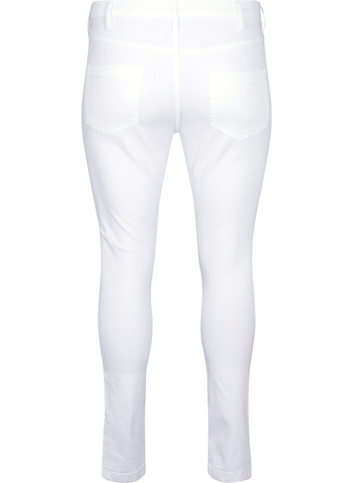 Højtaljede super slim Amy jeans, Hvid, Packshot image number 1