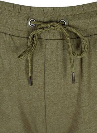 Melerede sweatpants med lommer, Ivy green Melange, Packshot image number 2