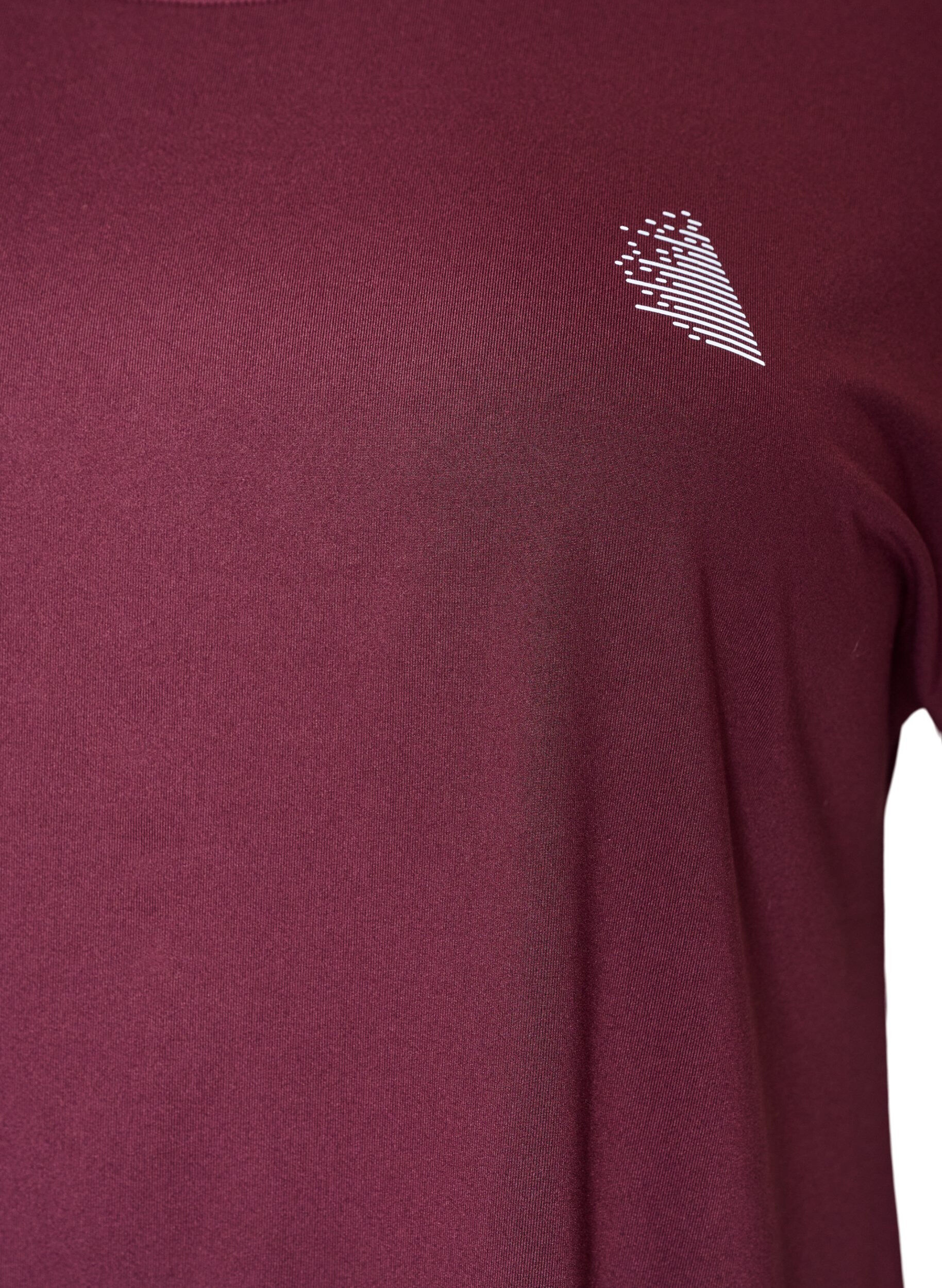 ZizziEnsfarvet tr&aelig;nings t-shirt, R&oslash;d, Packshot image number 2