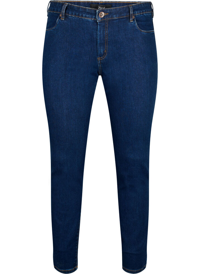 Slim fit Emily jeans med regul&aelig;r talje, Bl&aring;, Packshot image number 0