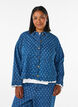 Denimjakke med distressed m&oslash;nster, Bl&aring;, Model image number 0