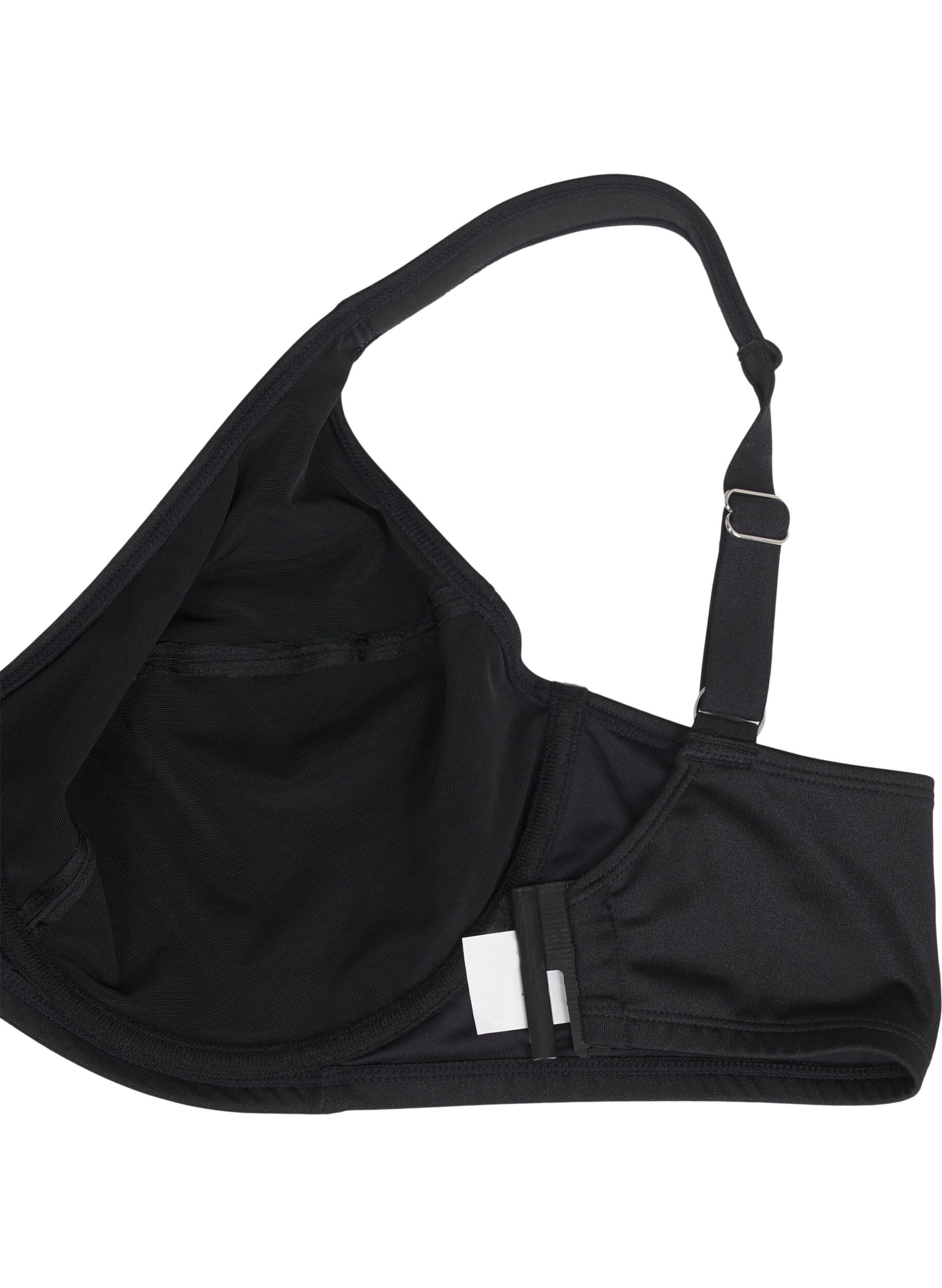 Zizzi Full cover bikini bh med b&oslash;jle, Sort, Packshot image number 3