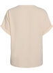 Løs bluse med korte ærmer, Beige, Packshot image number 1