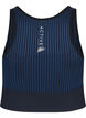 Seamless sports bh med striber, Black w. Blue Depths, Packshot image number 1