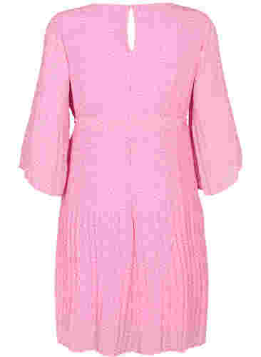 Plissé kjole med bindebånd, Pink Ditzy Flower, Packshot image number 1