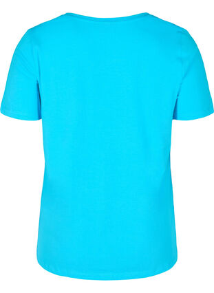 Basis t-shirt med v-hals, River Blue, Packshot image number 1