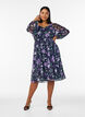 Festkjole i chiffon med lange &aelig;rmer, Bl&aring;, Model image number 1