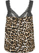 Top med blonder i viskose, Leopard, Packshot image number 1