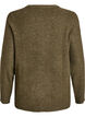 Meleret strikbluse med rund hals, Gr&oslash;n, Packshot image number 1