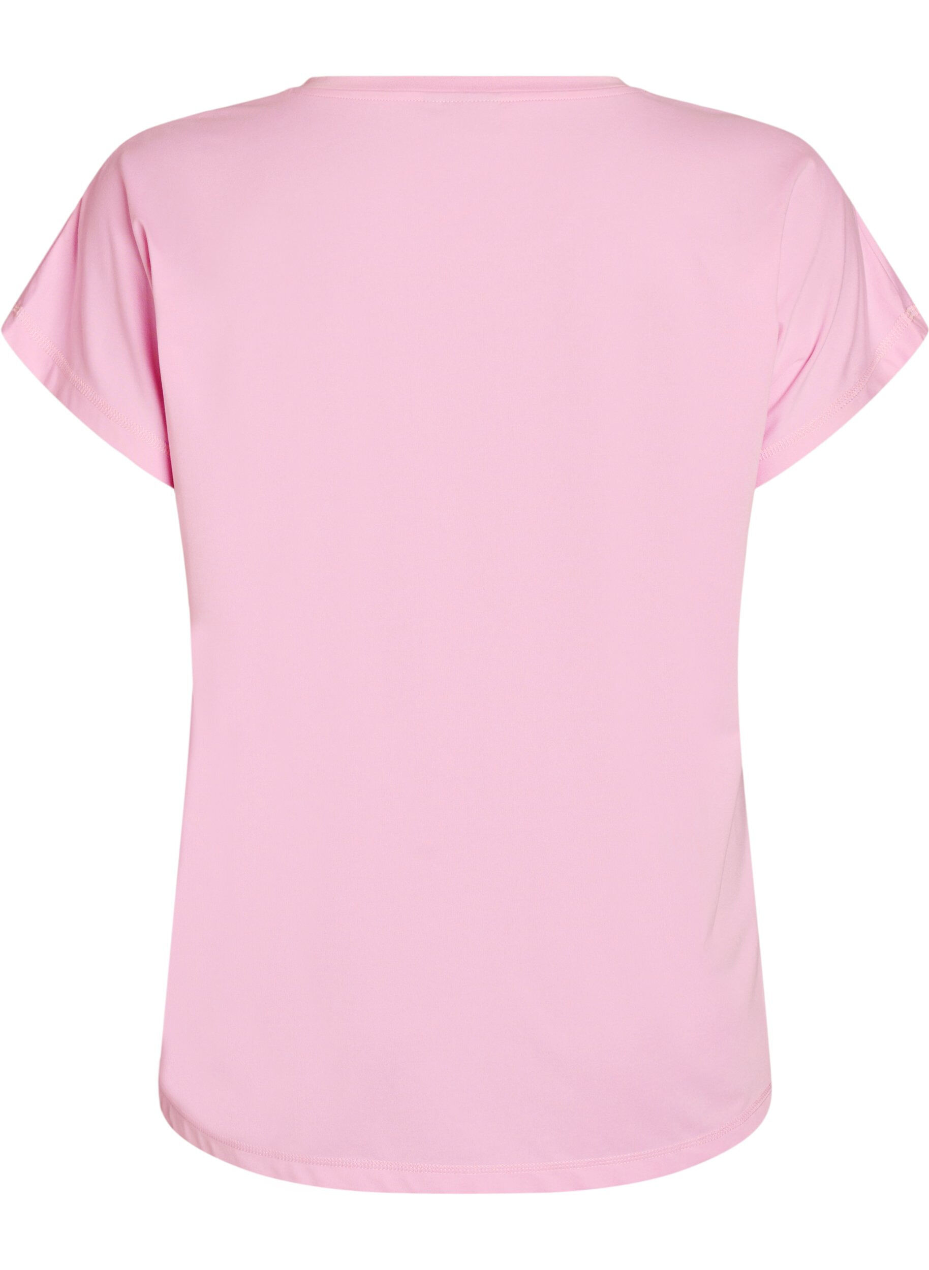 ZizziEnsfarvet tr&aelig;nings t-shirt, Lyser&oslash;d, Packshot image number 1