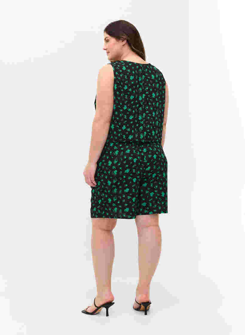 Printede shorts med lommer, Green Flower AOP, Model image number 1