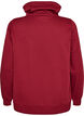 Sweatshirt med h&oslash;j krave og lommer, R&oslash;d, Packshot image number 1