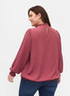 Ensfarvet smockbluse med lange ærmer, Dry Rose, Model image number 1
